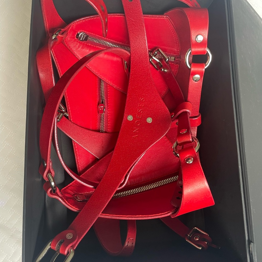 Anoeses red leather 3 piece set - Picture 15 of 16